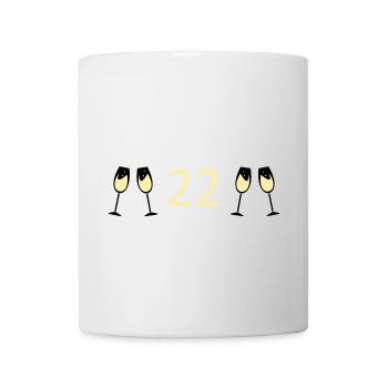 22.Geburtstag 22 Jahre Jubiläum 22 Jahre Zahl 22 - Tasse - Weiß - Vorne