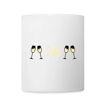 26.Geburtstag 26 Jahre Jubiläum 26 Jahre Zahl 26 - Tasse - Weiß - Vorne