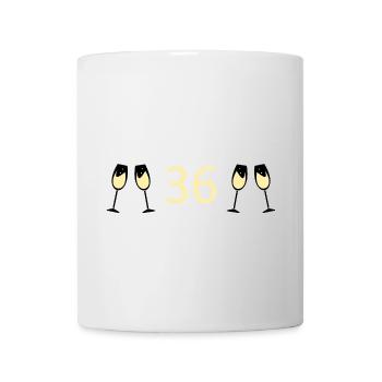 36.Geburtstag 36 Jahre Jubiläum Zahl 36 - Tasse - Weiß - Vorne