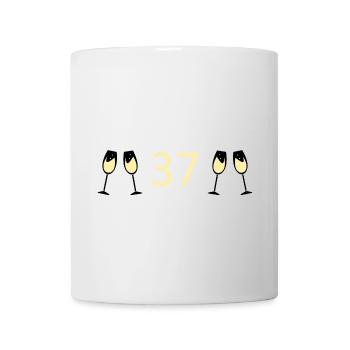 37e anniversaire 37 ans anniversaire 37 ans numéro 37 - Mug blanc - blanc - Devant