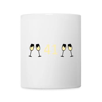 41.Geburtstag 41 Jahre Jubiläum 41 Jahre Zahl 41 - Tasse - Weiß - Vorne
