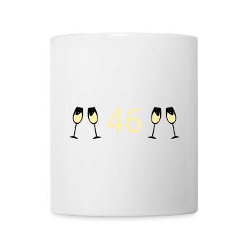 46e anniversaire 46 ans 46 ans numéro 46 - Mug blanc - blanc - Devant