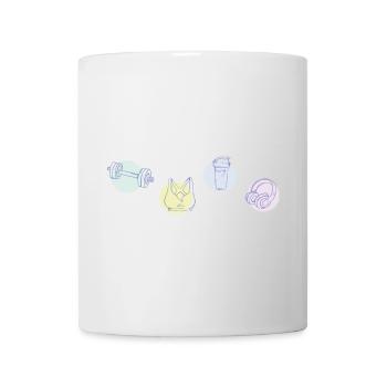 Accessoires de sport de fitness - couleur - Mug blanc - blanc - Devant