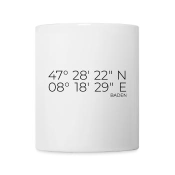 Coordinates Baden Aargau - Mug - white - Front
