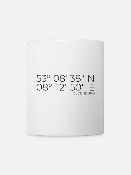 Koordinaten Oldenburg - Tasse - Weiß