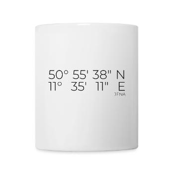 Coordinates Jena, Thuringia - Mug - white - Front