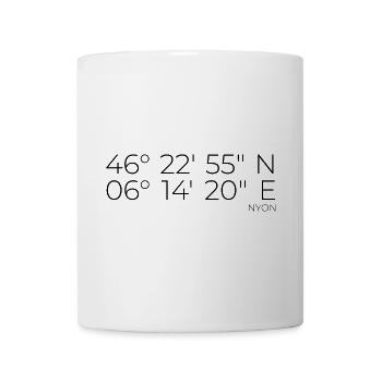 Coordinates Nyon, Switzerland - Mug - white - Front