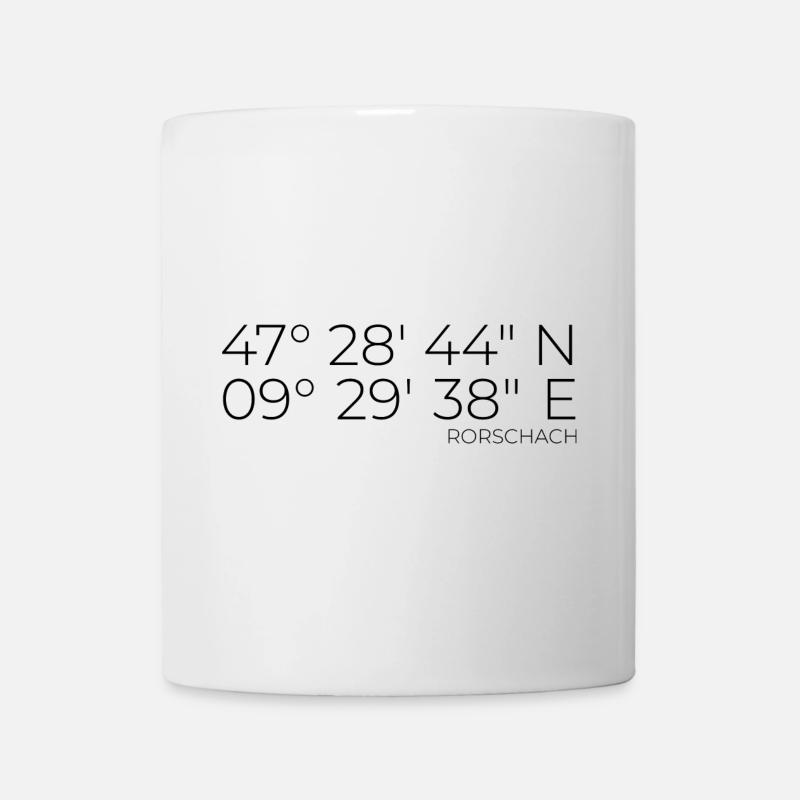 Koordinaten Rorschach Schweiz - Tasse - Weiß