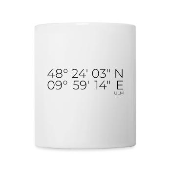 Koordinaten Ulm - Tasse - Weiß - Vorne