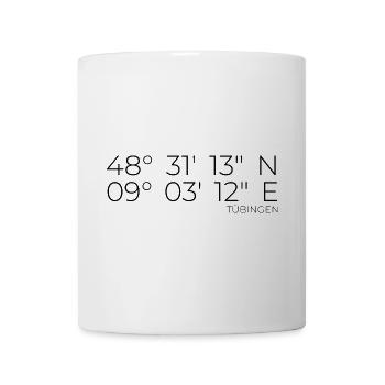 Koordinaten Tübingen - Tasse - Weiß - Vorne