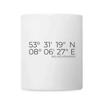 coordonnées Wilhelmshaven - Mug blanc - blanc - Devant