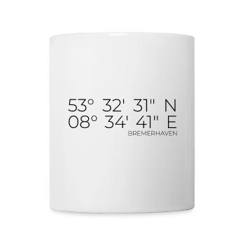 Coordonnées Bremerhaven - Mug blanc - blanc - Devant