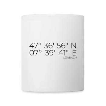 Koordinaten Lörrach - Tasse - Weiß - Vorne