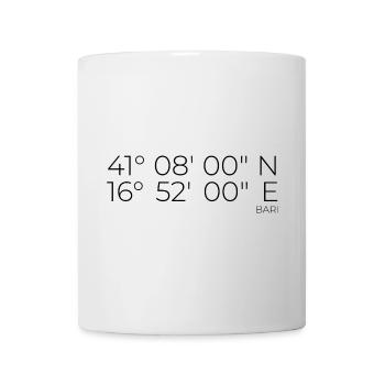 Koordinaten Bari Apulien Italien - Tasse - Weiß - Vorne