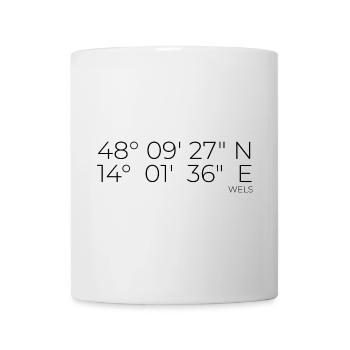 Coordinates Wels, Austria - Mug - white - Front