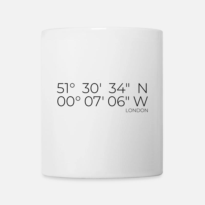 coordonnées Londres - Mug blanc - blanc