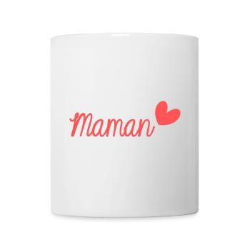 MOM. MOTHER'S DAY. HEART. HAPPY BIRTHDAY - Mug - white - Front