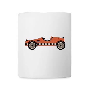 Red Textured Race Car - Mug - white - Front
