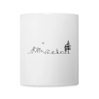 Mountain Line Waves and Camping - Mug - white - Front