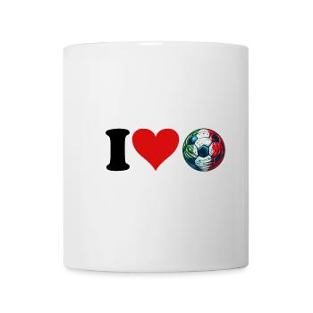 Ich liebe den italienischen Fußball - Tasse - Weiß - Vorne