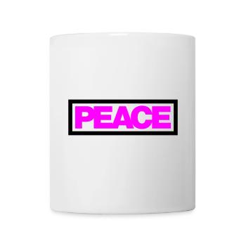 Typo PEACE Kontur 2C - Tasse - Weiß - Vorne