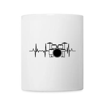Mon cœur bat pour les tambours - Mug blanc - blanc - Devant
