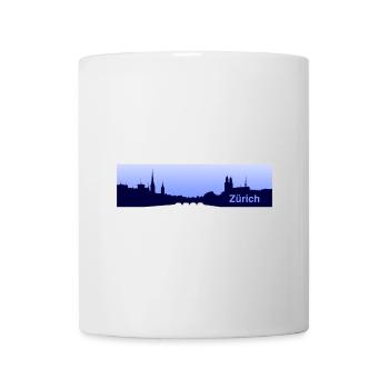 Zürich City - Skyline - Stadt - Design - Züri Love - Tasse - Weiß - Vorne