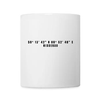 Coordonnées Nidderau Hesse - Mug blanc - blanc - Devant