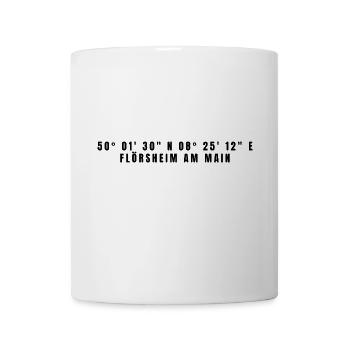 Flörsheim am Main Hessen Koordinaten - Tasse - Weiß - Vorne