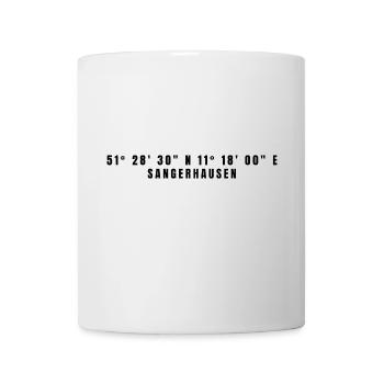 Sangerhausen Sachsen-Anhalt Koordinaten - Tasse - Weiß - Vorne