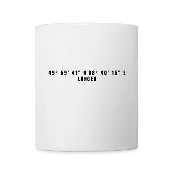 Coordonnées Langen Hessen - Mug blanc - blanc - Devant