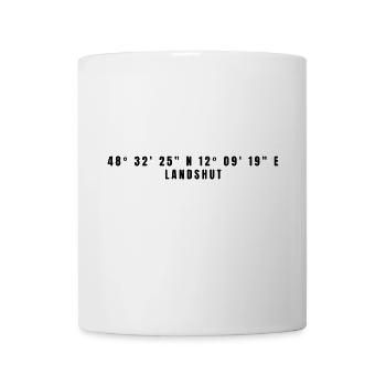 Landshut, Bavière Coordonnées - Mug blanc - blanc - Devant