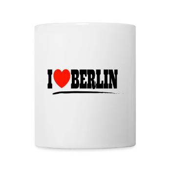 Lettrage I Love Berlin avec cœur rouge - Mug blanc - blanc - Devant