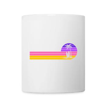 Coucher de soleil sur la plage - Mug blanc - blanc - Devant