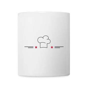 Toque de chef avec étoiles - Mug blanc - blanc - Devant