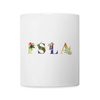 ISLA Name Art With Flowers Embroidered - Mug - white - Front