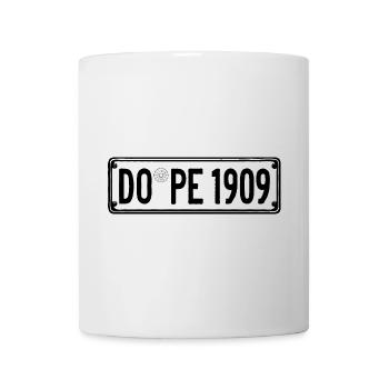 Nummernschild DO-PE 1909 kultig Ruhrpott - Tasse - Weiß - Vorne