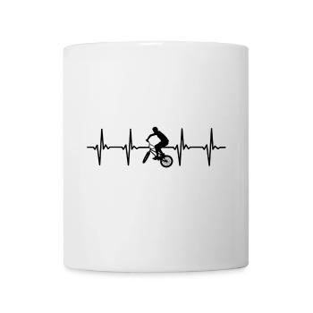 J’adore faire du BMX Heartbeat Pulse - Fitness Design - Mug blanc - blanc - Devant