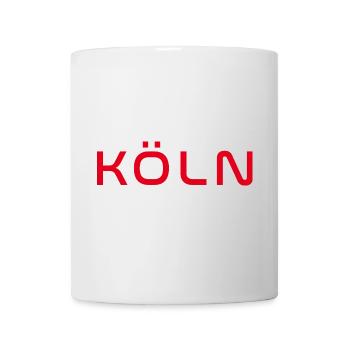 Köln T-Shirt – Domstadt Liebe - Tasse - Weiß - Vorne