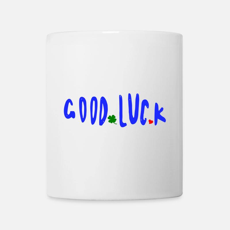 good luck, viel Glück - Tasse - Weiß