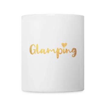 Glamping Heart Gold Luxury Camping Camper - Mug - white - Front