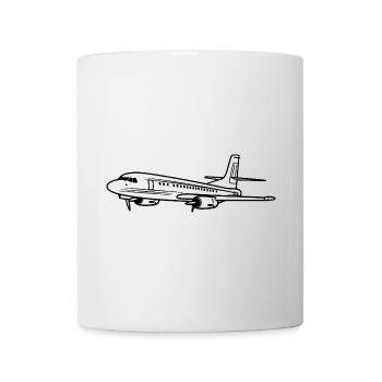 Dessin d’avion - Mug blanc - blanc - Devant