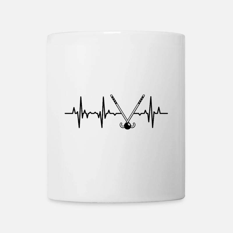 Feldhockeyspieler Kardiogramm - Tasse - Weiß