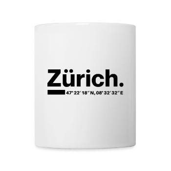 Coordonnées Zurich - Mug blanc - blanc - Devant