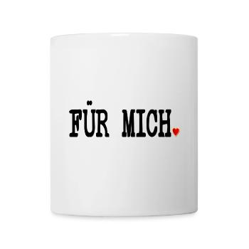 BOTSCHAFT ACHTSAMKEIT MIT HERZ FÜR MICH - Tasse - Weiß - Vorne