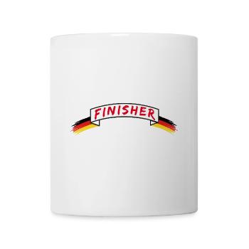 FINISHER RUN Banderole Deutschland Marathon - Tasse - Weiß - Vorne