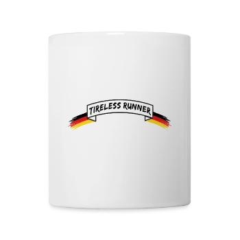 Tireless Runner | german Banner - Tasse - Weiß - Vorne