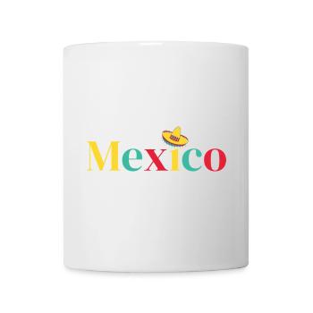 Typographie mexicaine colorée avec sombrero - Mug blanc - blanc - Devant