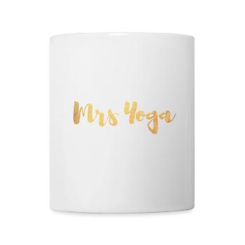 Mrs. Mrs. Yoga Fan Gold Exclusive Handwriting Pair - Mug - white - Front