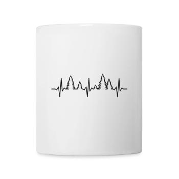 Forêt battement de cœur nature arbres amoureux de la nature - Mug blanc - blanc - Devant
